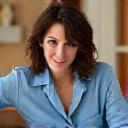 Portrait of Sarah Miller, a focused freelance writer at her desk