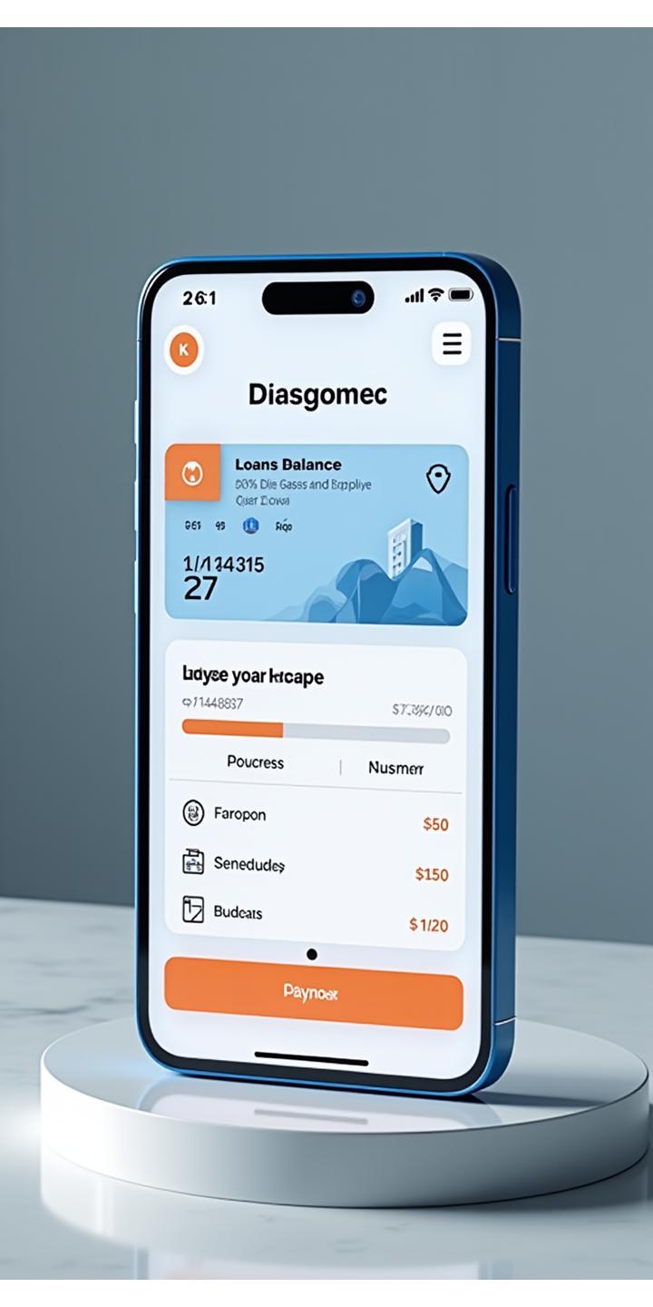 Screenshot of the Momentum Ascent mobile application interface with loan details