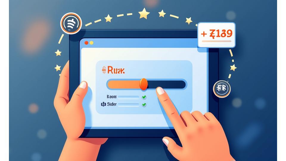 Illustrative guide highlighting features of interactive loan sliders with tips