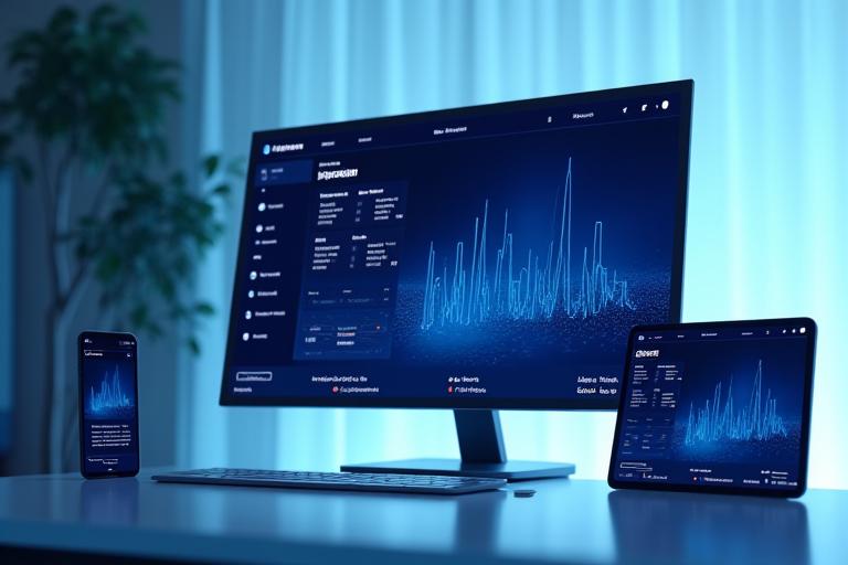 Desktop computer, tablet, and smartphone displaying synchronized loan application screens, illustrating seamless cross-device data continuity